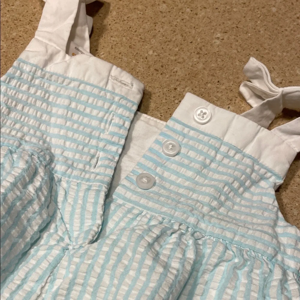Gymboree Blue and White Striped Bodysuit